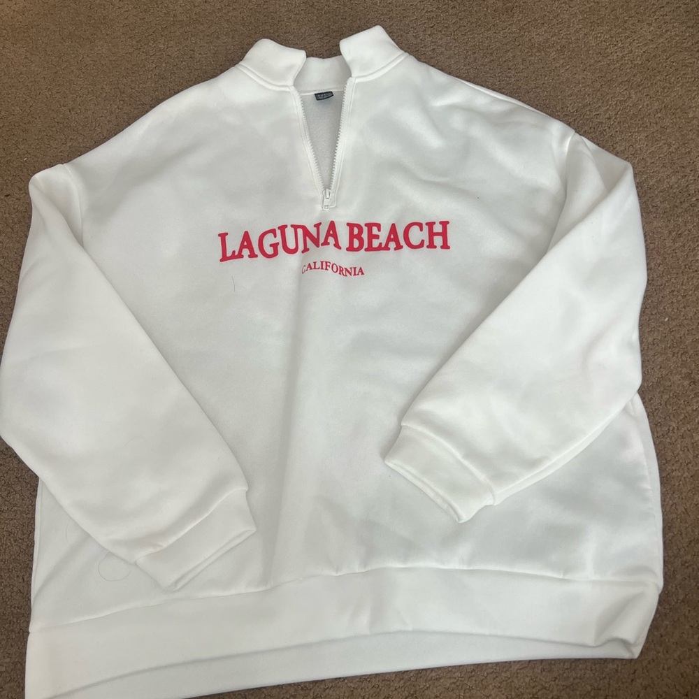 SHEIN White Fleece Pullover